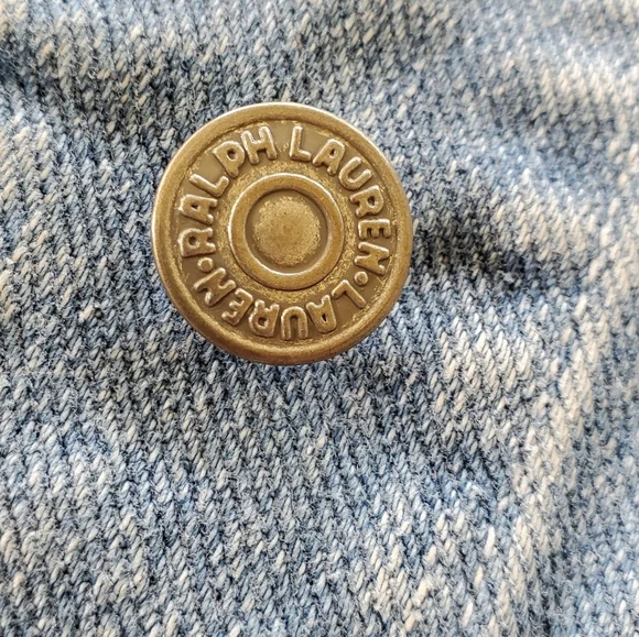 LAUREN RALPH LAUREN WOMEN'S LIGHT WASH DENIM CHORE COAT JACKET MEDIUM - Picture 7 of 9